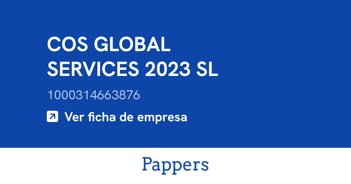 COS GLOBAL SERVICES 2023 SL (1000314663876) : Volumen de negocios y ...
